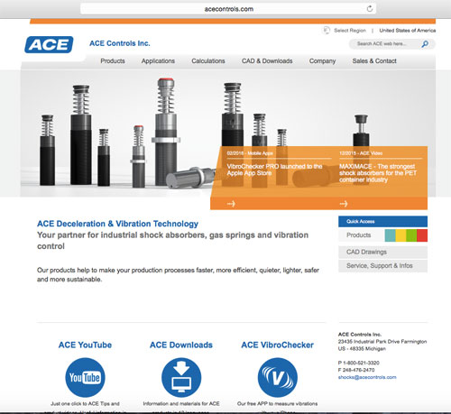 ACE Controls website