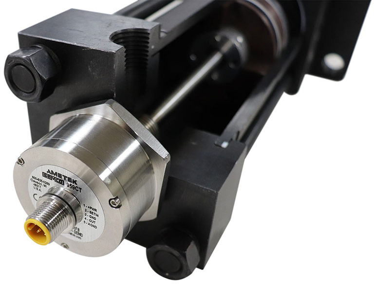 Gemco CT959 linear position sensor housing for hydraulic cylinder | Courtesy of Ametek Factory Automation