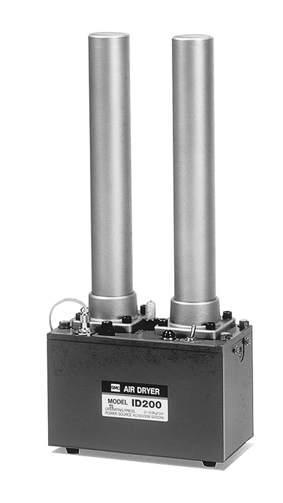 Heatless air dryers like SMC’s ID heatless air dryer can lower dewpoint to –30° C. 