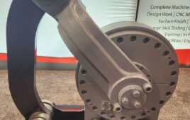 Linear hydraulic snubber ensures controlled movements on mining shovel bucket doors