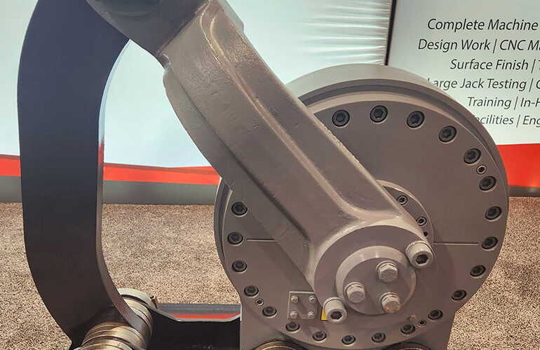 Open Loop Energy manufactures the HydroSnub, a retrofit hydraulic snubber used to control opening and closing of dipper doors on large bucket shovels used in mining.