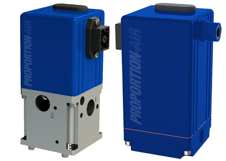 The QB3 electronic pressure controller, left, and QBX2 electropneumatic pressure regulator, right, provide accurate, precise flow control.